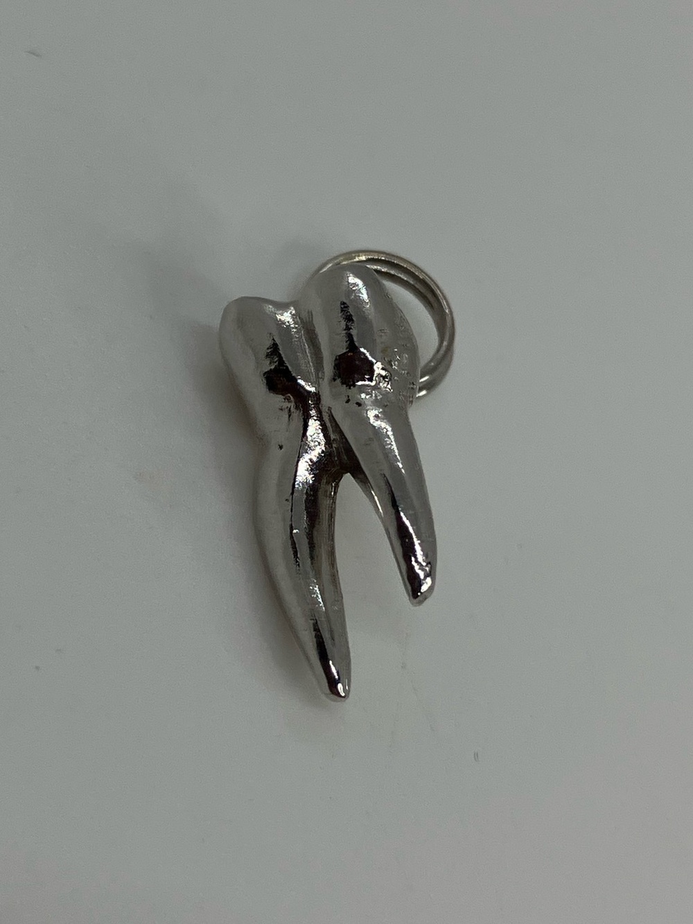 Vtg 925 Sterling Silver Tooth Dentist Orthodontist Theme Charm / Pendant